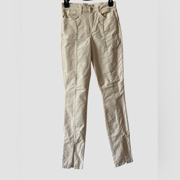 L'AGENCE Jyothi Velvet High Rise Split-Ankle Jeans Champagne Womens Sz 25 NWOT - Picture 5 of 10